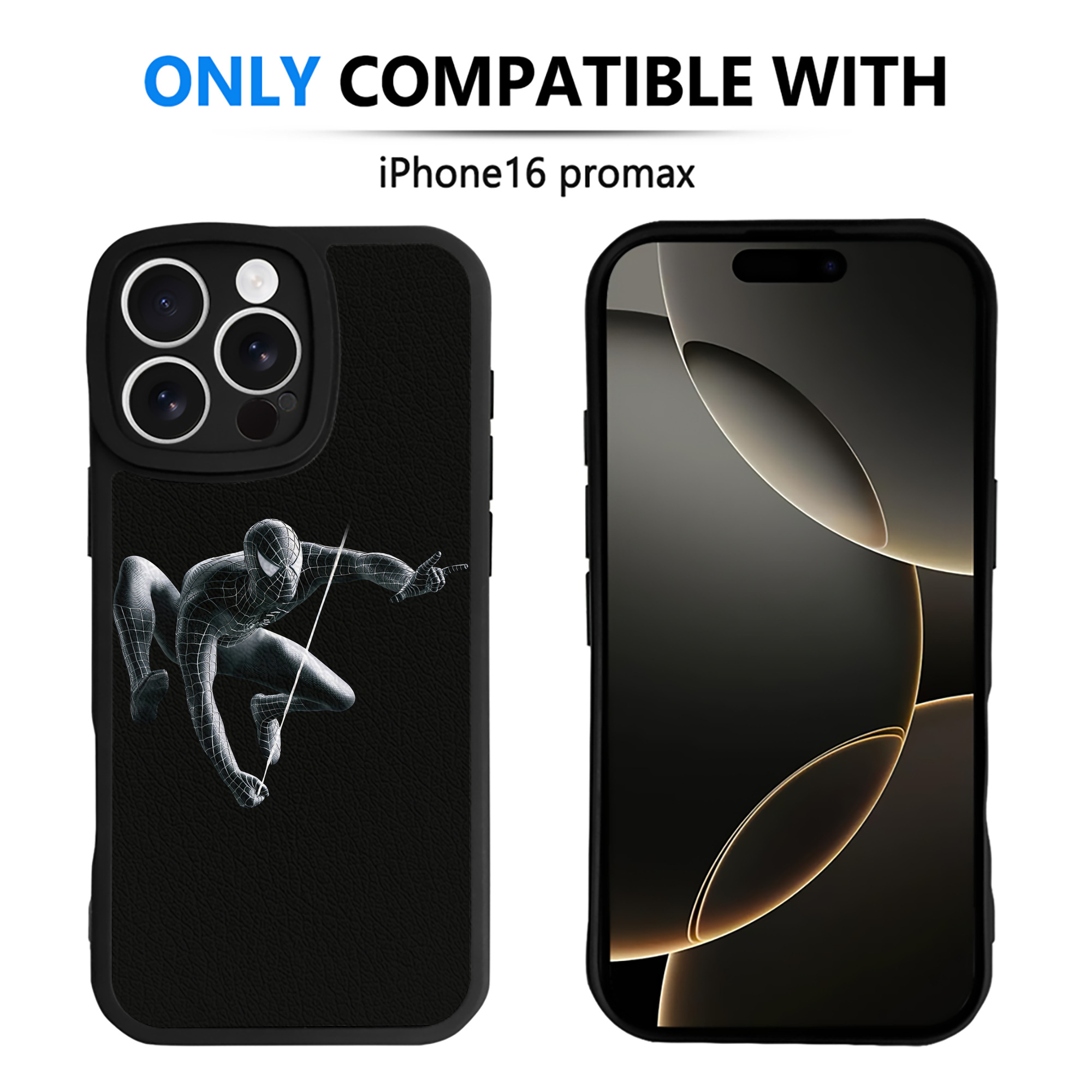 （画像用） Spider Man スパイダーマン 【iPhone 16シリーズ対応】シリコンスマホケース（レザー調） 材質：シリコン
